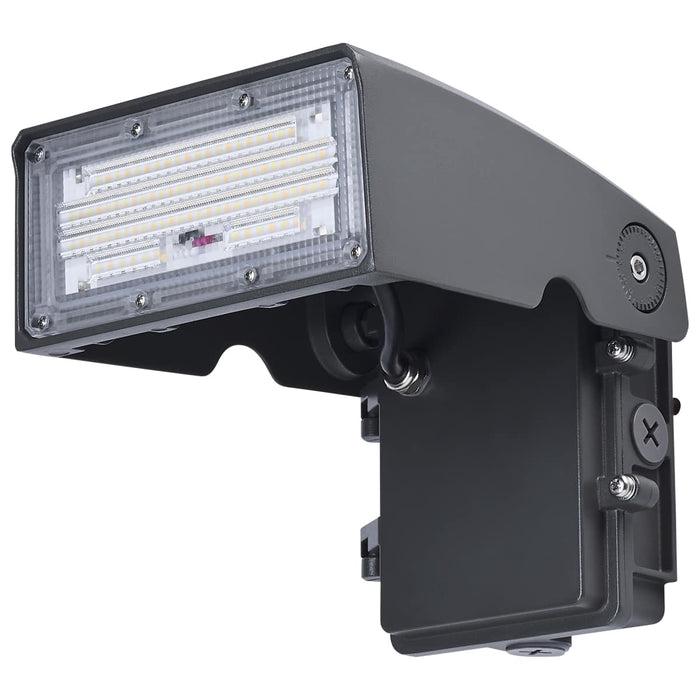 Wall Pack Nuvo 65-943 15/20/25 Watt - 3K/4K/5K CCT Selectable LED Small Adjustable Wall Pack - 120-277 Volt - Bronze Finish Nuvo