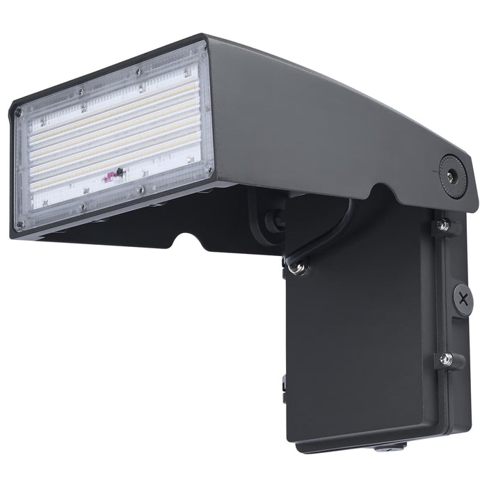 Wall Pack Nuvo 65-944 45/60/80 Watt - 3K/4K/5K CCT Selectable LED Large Adjustable Wall Pack - 120-277 Volt - Bronze Finish Nuvo