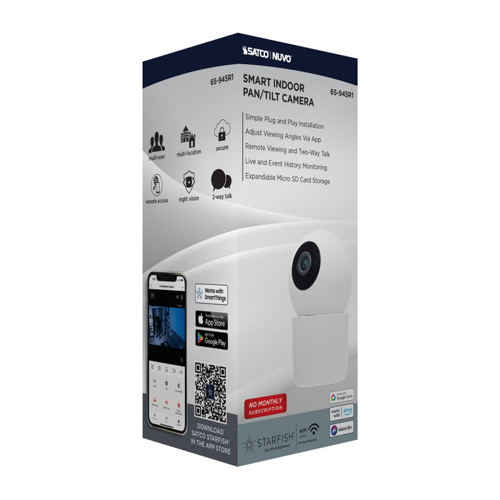 Security Camera Nuvo 65-945R1 Starfish - SMART Indoor Pan & Tilt Camera - White Finish Nuvo