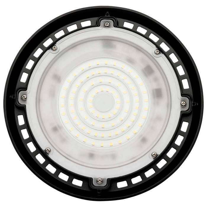 Shop Light Nuvo 65-960 60 Watt - Hi-Pro Shop Light with Plug - 8'' Dia. - 3000K - Black Finish - 120 Volt Nuvo