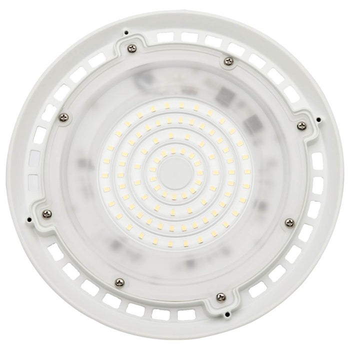 Shop Light Nuvo 65-970 60 Watt - Hi-Pro Shop Light with Plug - 8" Dia. - 3000K - White Finish - 120 Volt Nuvo