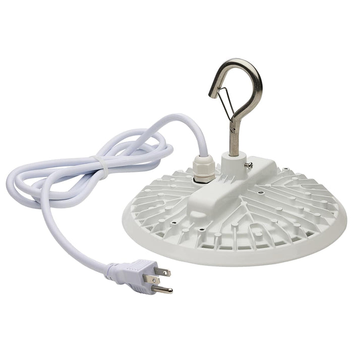 Shop Light Nuvo 65-975 80 Watt - Hi-Pro Shop Light with Plug - 8" Dia. - 5000K - White Finish - 120 Volt Nuvo