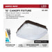 Canopy Nuvo 65-981 10 Inch LED Field Selectable Canopy Fixture - 45/60/70 Watts - 3K/4K/5K CCT - Bronze Finish Nuvo