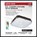 Canopy Nuvo 65-982 8.5 Inch LED Field Selectable Canopy Fixture With Sensor - 25/30/40 Watts - 3K/4K/5K CCT - 120-277 Range Voltage - Bronze Finish Nuvo