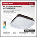 Canopy Nuvo 65-983 10 Inch LED Field Selectable Canopy Fixture With Sensor - 45/60/70 Watts - 3K/4K/5K CCT - 120-277 Range Voltage - Bronze Finish Nuvo