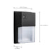Wall Pack Nuvo 65-985 LED Entryway Wall Pack - 10/15/20 Wattage Selectable - 30K/40K/50K CCT Selectable - Black Finish Nuvo
