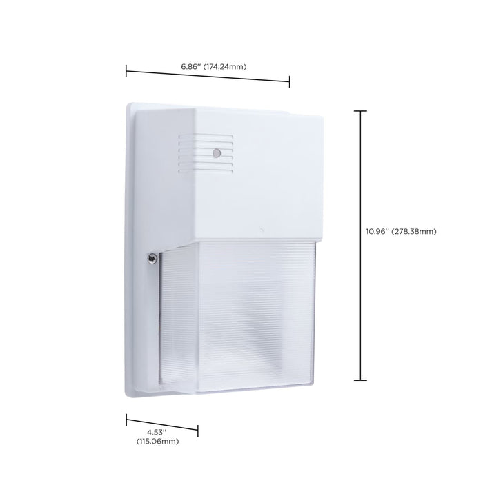 Wall Pack Nuvo 65-987 LED Entryway Wall Pack - 10/15/20 Wattage Selectable - 30K/40K/50K CCT Selectable - White Finish Nuvo
