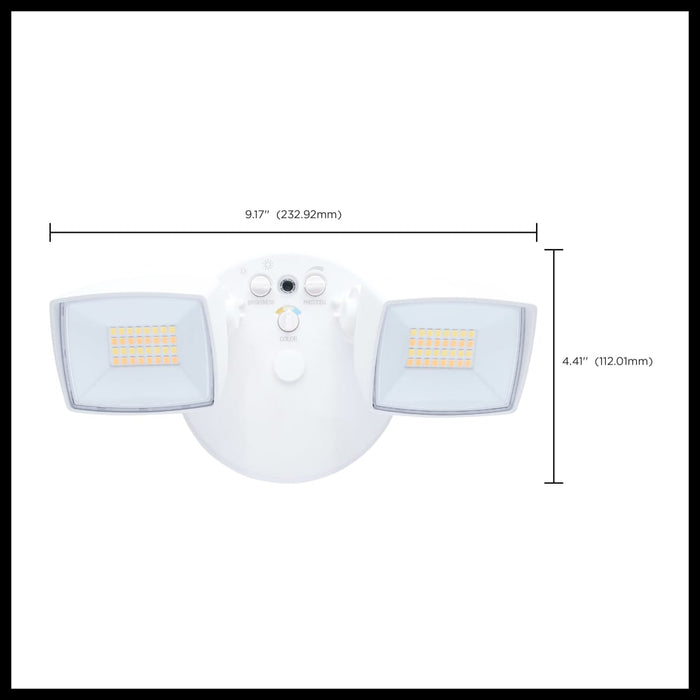 Security Lighting Nuvo 65-995 LED Security Light - Dual Head - Field Selectable - White Finish Nuvo