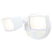 Security Lighting Nuvo 65-997 LED Security Light with Nightlight - PIR Sensor - Dual Head - Field Selectable - White Finish Nuvo