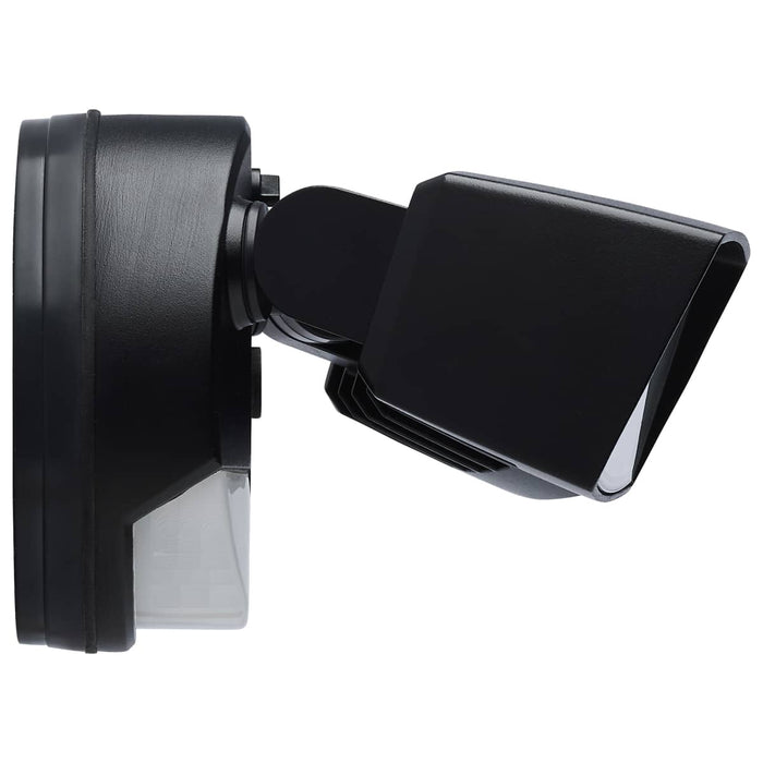 Security Lighting Nuvo 65-998 LED Security Light with Nightlight - PIR Sensor - Dual Head - Field Selectable - Black Finish Nuvo