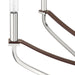 Chandelier Thesis 207374A Sussex 36 inch 8 light Polished Nickel and Dark Brown Faux Leather Chandelier THESIS