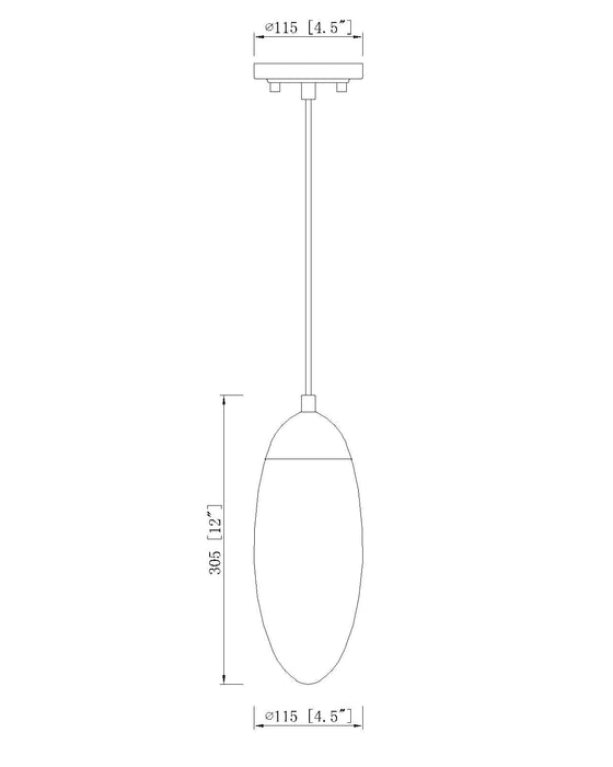 Pendant Z-Lite 651P-BN Brushed Nickel Arden 1 Light Pendant Z-Lite