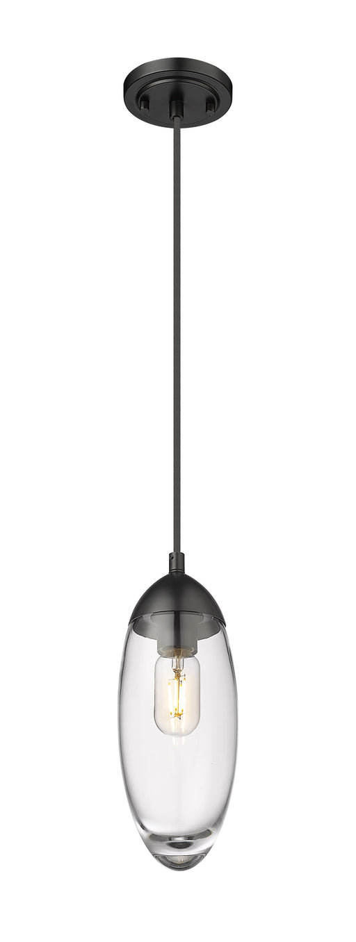 Pendant Z-Lite 651P-MB Matte Black Arden 1 Light Pendant Z-Lite