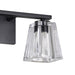 Vanity Light Thesis 206983A Valentin 15 inch 2 light Matte Black Vanity Light with Clear Pressed Glass Shades THESIS