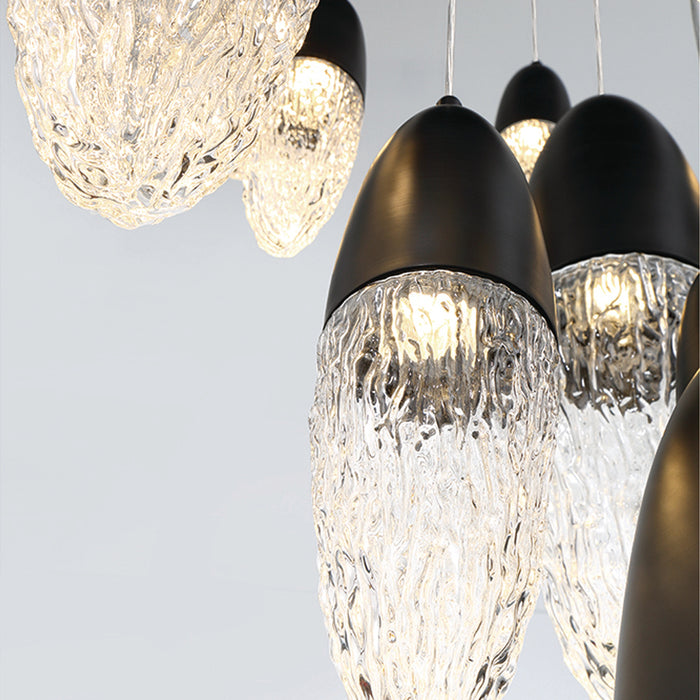 Eurofase 43860-025 Ecrou 40" Matte Black LED Chandelier