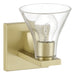 Vanity Light Thesis 207656A Gilford 5 inch 1 light Champagne Gold Vanity Light with Clear Glass Shade THESIS