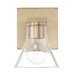 Vanity Light Thesis 207656A Gilford 5 inch 1 light Champagne Gold Vanity Light with Clear Glass Shade THESIS