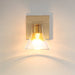 Vanity Light Thesis 207656A Gilford 5 inch 1 light Champagne Gold Vanity Light with Clear Glass Shade THESIS