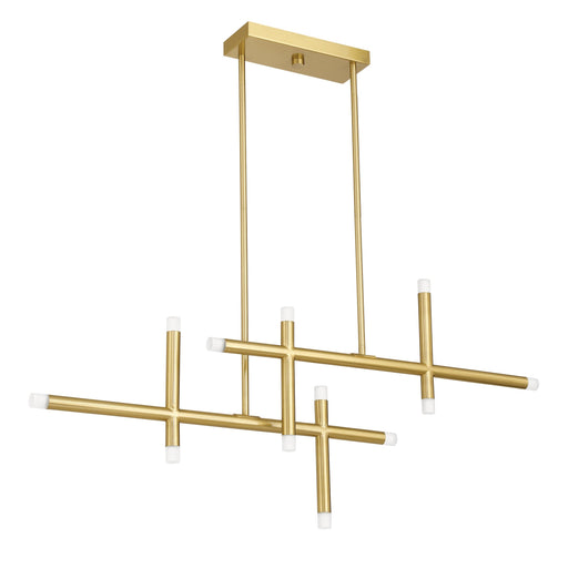 Chandelier Thesis 207301A Manhattan 48 inch 12 light Brushed Gold LED Chandelier with Rotating Arms THESIS