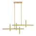 Chandelier Thesis 207301A Manhattan 48 inch 12 light Brushed Gold LED Chandelier with Rotating Arms THESIS