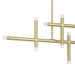 Chandelier Thesis 207301A Manhattan 48 inch 12 light Brushed Gold LED Chandelier with Rotating Arms THESIS