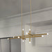 Chandelier Thesis 207301A Manhattan 48 inch 12 light Brushed Gold LED Chandelier with Rotating Arms THESIS