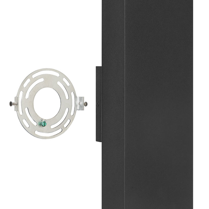 Exterior Wall Sconce Thesis 207739A Jasper 14 inch 2 light Textured Black LED Exterior Wall Sconce THESIS