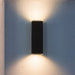 Exterior Wall Sconce Thesis 207739A Jasper 14 inch 2 light Textured Black LED Exterior Wall Sconce THESIS
