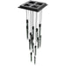 Multi-Light Pendant Avenue Lighting HF5415-BLK-JAD Alpine Avenue Alpine 15-Light 24"W LED Pendant in Black with Black Jade Crystals in Black, Black Jade Glass Avenue Lighting