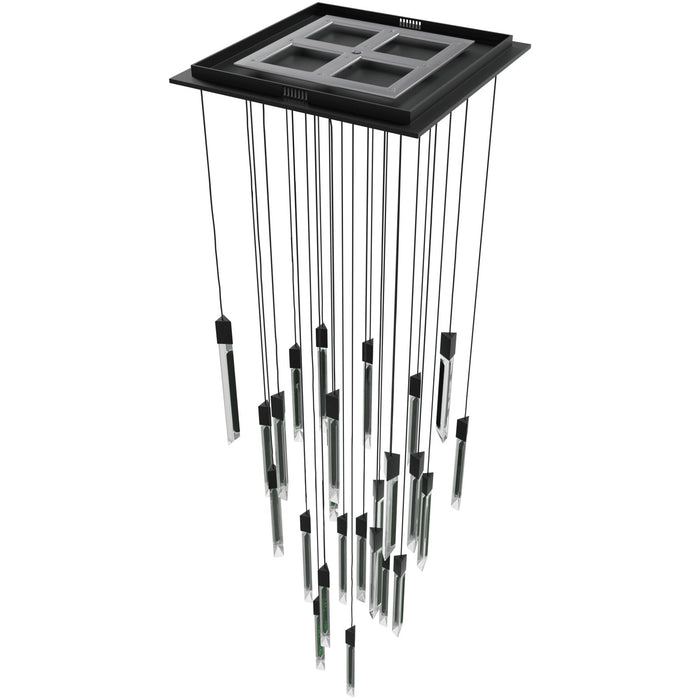 Multi-Light Pendant Avenue Lighting HF5431-BLK-JAD Alpine Avenue Alpine 31-Light 36"W LED Pendant in Black with Black Jade Crystals in Black Jade Glass Avenue Lighting