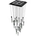 Multi-Light Pendant Avenue Lighting HF5431-BLK-JAD Alpine Avenue Alpine 31-Light 36"W LED Pendant in Black with Black Jade Crystals in Black Jade Glass Avenue Lighting