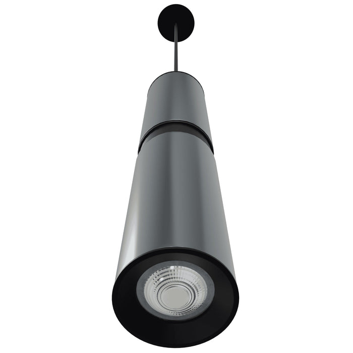Pendant Light Avenue Lighting HF1078-DGY Cicada 12"H LED Pendant in Knurled Dark Grey and Black in Knurled Dark Grey With Black Avenue Lighting