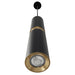 Pendant Light Avenue Lighting HF1078-BBK Cicada 13"H Cylinder LED Pendant in Black and Knurled Brass in Black With Knurled Brass Avenue Lighting