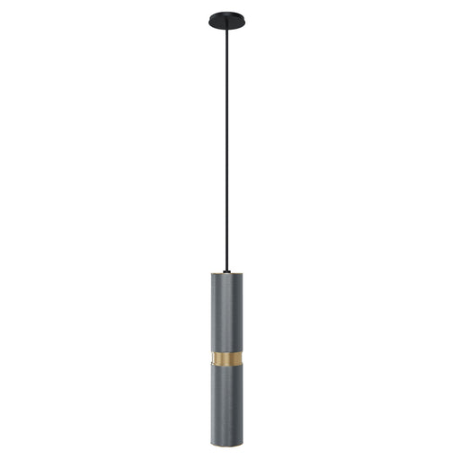 Pendant Light Avenue Lighting HF1077-BLG Cicada 13"H LED Pendant in Knurled Light Grey and Brass in Knurled Light Grey With Brass Avenue Lighting