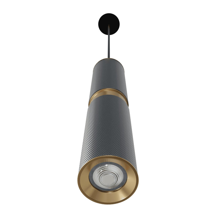 Pendant Light Avenue Lighting HF1077-BLG Cicada 13"H LED Pendant in Knurled Light Grey and Brass in Knurled Light Grey With Brass Avenue Lighting