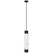 Pendant Light Avenue Lighting HF1068-WHT Cicada 14"H Cylinder LED Pendant with White Marble in Black Avenue Lighting