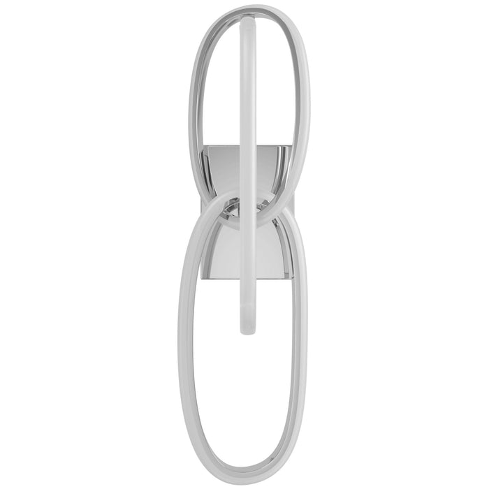 Wall Sconce Avenue Lighting HF5022-CH Circa 3-Ring 22"H LED Wall Sconce in Chrome Avenue Lighting