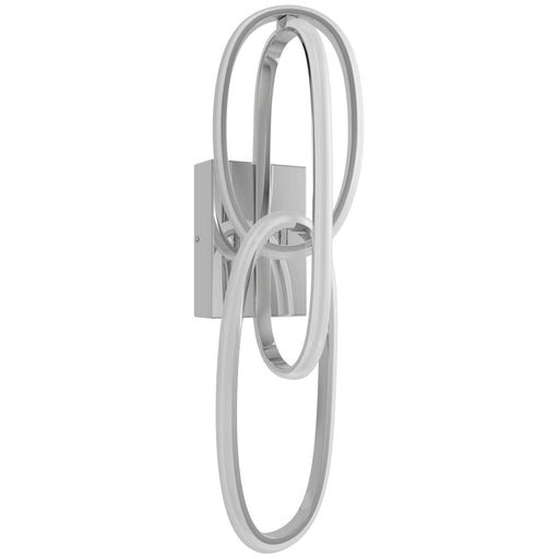 Wall Sconce Avenue Lighting HF5022-CH Circa 3-Ring 22"H LED Wall Sconce in Chrome Avenue Lighting