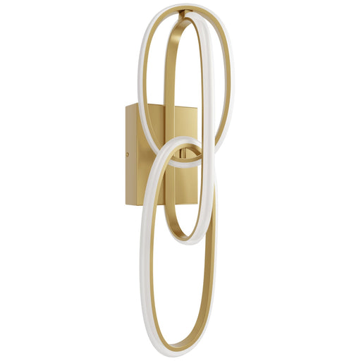 Wall Sconce Avenue Lighting HF5022-GL Circa 3-Ring 22"H LED Wall Sconce in Gold Avenue Lighting
