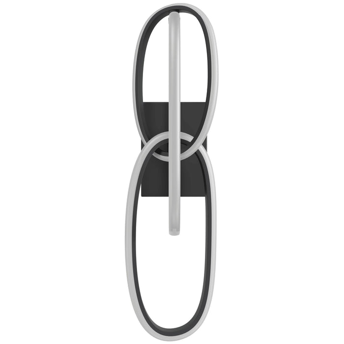 Wall Sconce Avenue Lighting HF5022-BK Circa 3-Ring 22"H LED Wall Sconce in Black Avenue Lighting