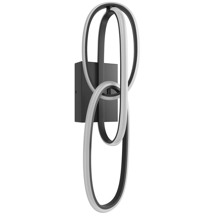 Wall Sconce Avenue Lighting HF5022-BK Circa 3-Ring 22"H LED Wall Sconce in Black Avenue Lighting