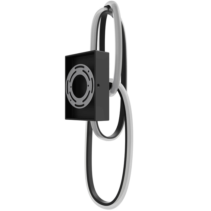 Wall Sconce Avenue Lighting HF5022-BK Circa 3-Ring 22"H LED Wall Sconce in Black Avenue Lighting