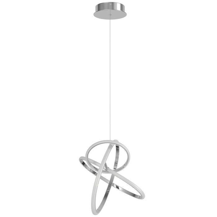 Pendant Light Avenue Lighting HF5023-CH Circa 3-Ring 23"W LED Pendant in Chrome Avenue Lighting