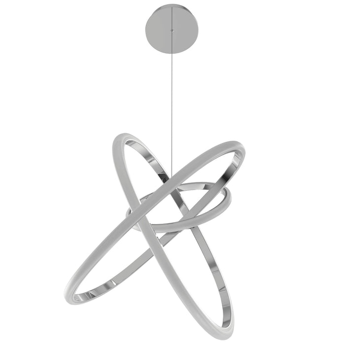 Pendant Light Avenue Lighting HF5023-CH Circa 3-Ring 23"W LED Pendant in Chrome Avenue Lighting