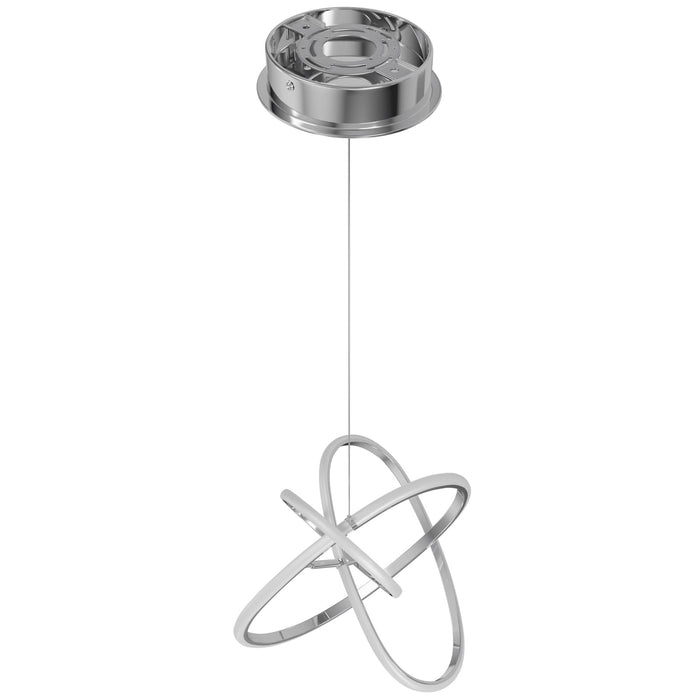 Pendant Light Avenue Lighting HF5023-CH Circa 3-Ring 23"W LED Pendant in Chrome Avenue Lighting