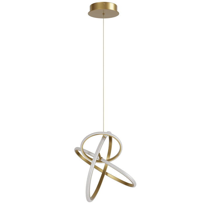 Pendant Light Avenue Lighting HF5023-GL Circa 3-Ring 23"W LED Pendant in Gold Avenue Lighting