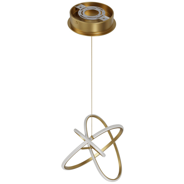 Pendant Light Avenue Lighting HF5023-GL Circa 3-Ring 23"W LED Pendant in Gold Avenue Lighting
