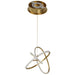 Pendant Light Avenue Lighting HF5023-GL Circa 3-Ring 23"W LED Pendant in Gold Avenue Lighting