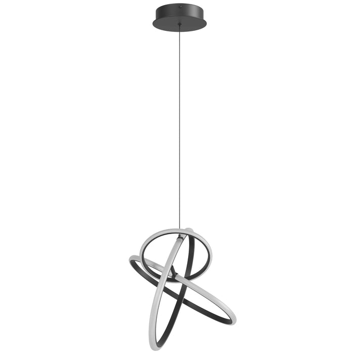 Pendant Light Avenue Lighting HF5023-BK Circa 3-Ring 23"W LED Pendant in Black Avenue Lighting