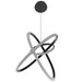 Pendant Light Avenue Lighting HF5023-BK Circa 3-Ring 23"W LED Pendant in Black Avenue Lighting